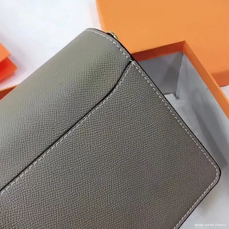Cheap Leather Grey Hermes Gold In Bag Hardware Epsom Roulis 0409
